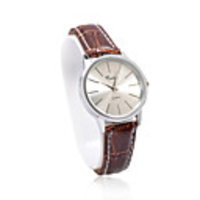 Stylish Japanese Movement Brown Genuine Leather Band Wrist Watch