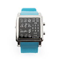 Stylish LED Multicolour Light Digit Wrist Watch(Light Blue and Square)