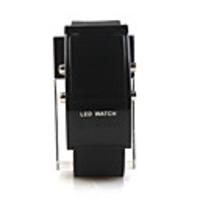 Stylish LED Red Light Digit Stainless Steel Bracelet Wrist Watch