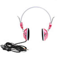 Stylish Lightweight Stereo Headphone (White Pink)
