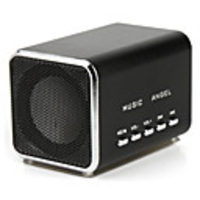 Stylish Mini MicroSD Memory Card Speaker (Black)