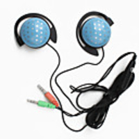 Stylish Multimedia Earphones with Microphone (Blue)