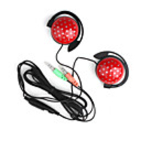 Stylish Multimedia Earphones with Microphone (Red)