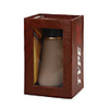 Stylish Peach Wood Leather Car Shift Stick Knob