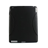 Stylish Protective Silicon Back Case for ipad 2 (black)