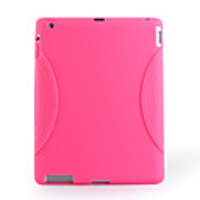 Stylish Protective Silicon Back Case for ipad 2 (pink)