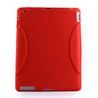 Stylish Protective Silicon Back Case for ipad 2 (red)