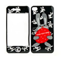 Stylish Protective Sticker for iPhone 4 (Grey rabbit)