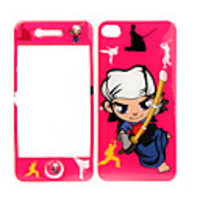 Stylish Protective Sticker for iPhone 4(Kung Fu Kid)