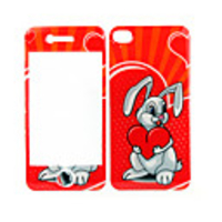 Stylish Protective Sticker for iPhone 4(Lovely rabbit)