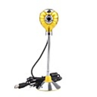 Stylish Shining Webcam with Microphone (Yellow)