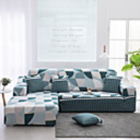 Stylish Simplicity Print Sofa Cover Stretch Couch Slipcover Super Soft Fabric Retro Hot Sale Couch Cover (1 free pillowcase 45 45cm)