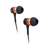 Stylish Stereo Earphones (Black/Orange)