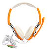 Stylish Stereo Headphones with 90° Swivel Microphone (Orange)