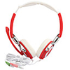 Stylish Stereo Headphones with 90° Swivel Microphone (Red)