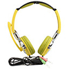 Stylish Stereo Headphones with 90° Swivel Microphone (Yellow)