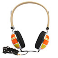 Stylish Stripe Headphones (Orange)
