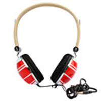Stylish Stripe Headphones (Red)