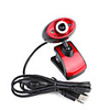 Stylish Ultra Mini Webcam with Light Microphone (Red)