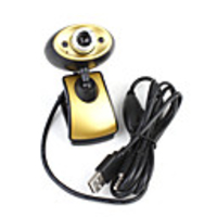 Stylish Ultra Mini Webcam with Light Microphone (Yellow)