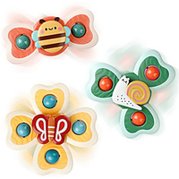 Suction Cup Spinning Top Toys: 3PCS Spinner Toys for Babies Bath Toys for Toddlers Kids Spinners Sucker Spin Toy miniinthebox
