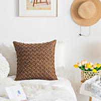 Suede Solid Color Weave Pillow Case Cover Living room Bedroom Sofa Pillow Case Cover