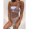 summer amazon new beach bikini blouse packed gold hollow beach skirt european and american knitted camisole miniinthebox