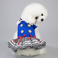 Summer Army Design pet Dog cat Clothes Dress Chihuahua Skirt Puppy pet cat Summer Princess Costume Dress A2 XS miniinthebox