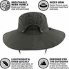 sun hats for men/women with upf 50 uv protection,  wide brim waterproof breathable for cycling,  fishing,  hiking,  golf,  climbing,  safari,  boating,  gardening and other outdoor sports light grey
