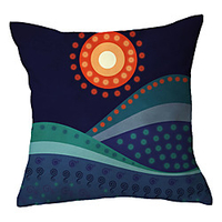 Sun Mountain Double Side Cushion Cover 1PC Soft Decorative Square Throw Pillow Cover Cushion Case Pillowcase for Sofa Bedroom Livingroom Outdoor Superior Quality Machine Washable Outdoor Cushion for Sofa Couch Bed Chair miniinthebox