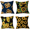 Sunflower Double Side Cushion Cover 1PC Soft Decorative Square Throw Pillow Cover Cushion Case Pillowcase for Sofa Bedroom Livingroom Outdoor Superior Quality Machine Washable Outdoor Cushion for Sofa Couch Bed Chair miniinthebox