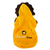 Sunflower Lion Style Coat for Dogs (XS-XL,  Yellow)
