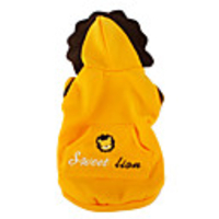 Sunflower Lion Style Coat for Dogs (XS-XL,  Yellow)