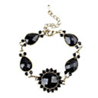 Sunflower Shape Alloy Plating Resin Bracelet