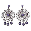 Sunflower Tassels Silver Plated Earrings