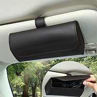 Sunglasses Holder for Car Sun Visor Universal Auto Eyeglasses Organizer Box Vehicle Visor Accessories Glasses Protective Storage Case with Hidden Magnetic Closure for Woman Man 1PCS miniinthebox