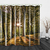 Sunny Forest Digital Print Waterproof Fabric Shower Curtain for Bathroom Home Decor Covered Bathtub Curtains Liner Includes with Hooks