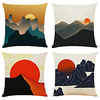 Sunrise Double Side Cushion Cover 4PC Soft Decorative Square Throw Pillow Cover Cushion Case Pillowcase for Bedroom Livingroom Superior Quality Machine Washable Indoor Cushion for Sofa Couch Bed Chair miniinthebox