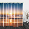 Sunset Beach Digital Printing Shower Curtain Shower Curtain Shower Curtains amp; Hooks Modern Polyester New Design