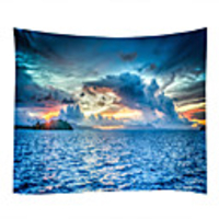 Sunset In The Sea Classic Theme Wall Decor 100% Polyester Contemporary Wall Art Wall Tapestries Decoration