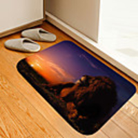 Sunset lion Digital Printing Floor Mat Modern Bath Mats Nonwoven Memory Foam Novelty Bathroom