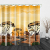 Sunset Print Waterproof Fabric Shower Curtain for Bathroom Home Decor Covered Bathtub Curtains Liner Includes with Hooks
