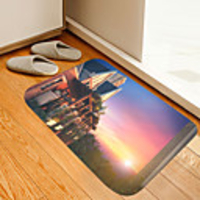 Sunset Villa Digital Printing Floor Mat Modern Bath Mats Nonwoven Memory Foam Novelty Bathroom