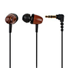 Super Bass Natural Sound In-Ear Wooden Earphones (Brown)