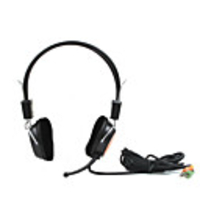Super Bass Stereo Headset with Fixed Microphone (Black Orange)