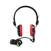 Super Bass Stereo Headset with Fixed Microphone (Black Red)
