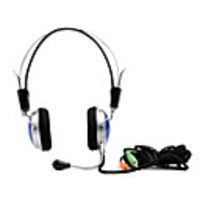 Super Bass Stereo Headset with Fixed Microphone (Silver Orange)
