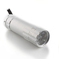Super Bright Aluminum 9 LED Flashlight LED Torch(3 AAA not included)