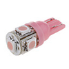 Super Bright Car Lamp Light Bulb T10-5050-5L-Pink