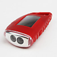 Super Bright LED Portable Solar Flashlight And Solar Lantern - Red